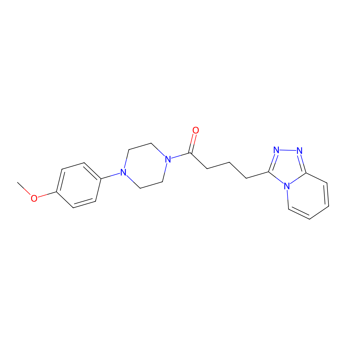 1-[4-(4-Methoxyphenyl)piperazin-1-yl]-4-([1,2,4]triazolo[4,3-a]pyridin-3-yl)butan-1-one molecular structure, CAS 1351686-52-6
