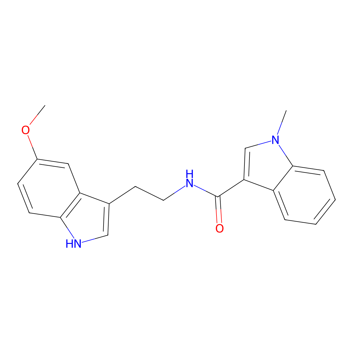 N-[2-(5-methoxy-1H-indol-3-yl)ethyl]-1-methyl-1H-indole-3-carboxamide molecular structure, CAS 1351686-64-0