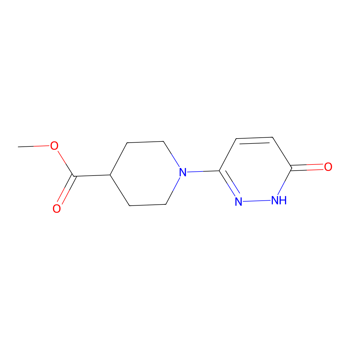 Methyl 1-(6-oxo-1,6-dihydropyridazin-3-yl)piperidine-4-carboxylate molecular structure, CAS 1351686-65-1
