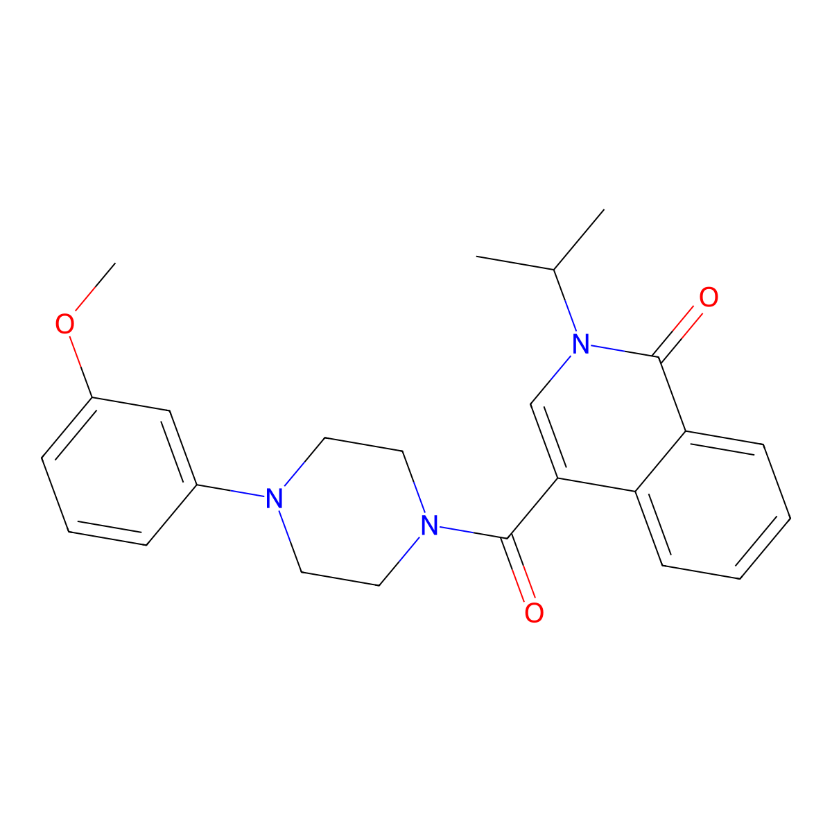 2-isopropyl-4-{[4-(3-methoxyphenyl)piperazino]carbonyl}-1(2H)-isoquinolinone molecular structure, CAS 1351686-67-3