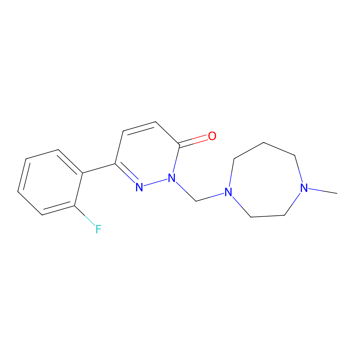 6-(2-fluorophenyl)-2-[(4-methyl-1,4-diazepan-1-yl)methyl]pyridazin-3(2H)-one molecular structure, CAS 1351686-72-0