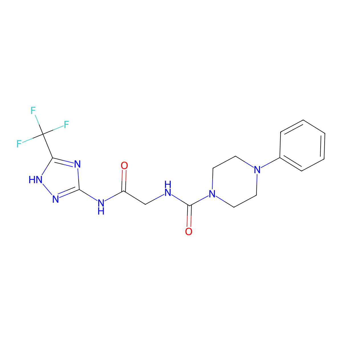 C16H18F3N7O2 molecular structure, CAS 1351686-89-9
