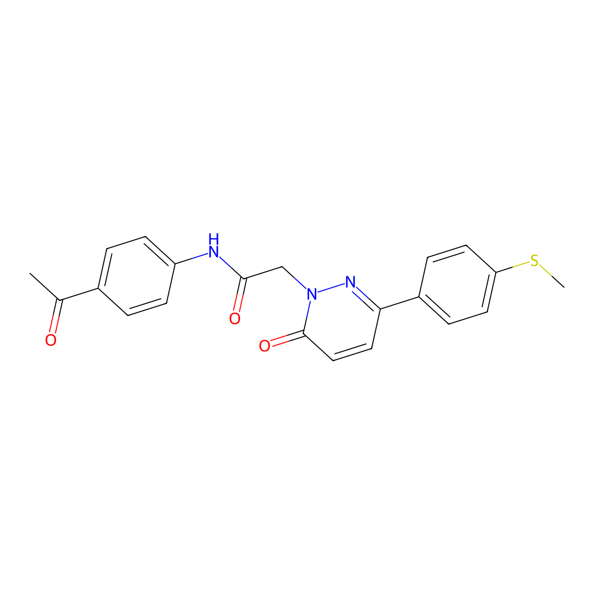 N-(4-acetylphenyl)-2-{3-[4-(methylsulfanyl)phenyl]-6-oxopyridazin-1(6H)-yl}acetamide molecular structure, CAS 1351687-11-0