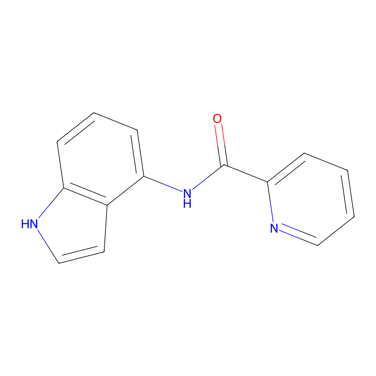 N-(1H-indol-4-yl)-2-pyridinecarboxamide molecular structure, CAS 1351687-15-4
