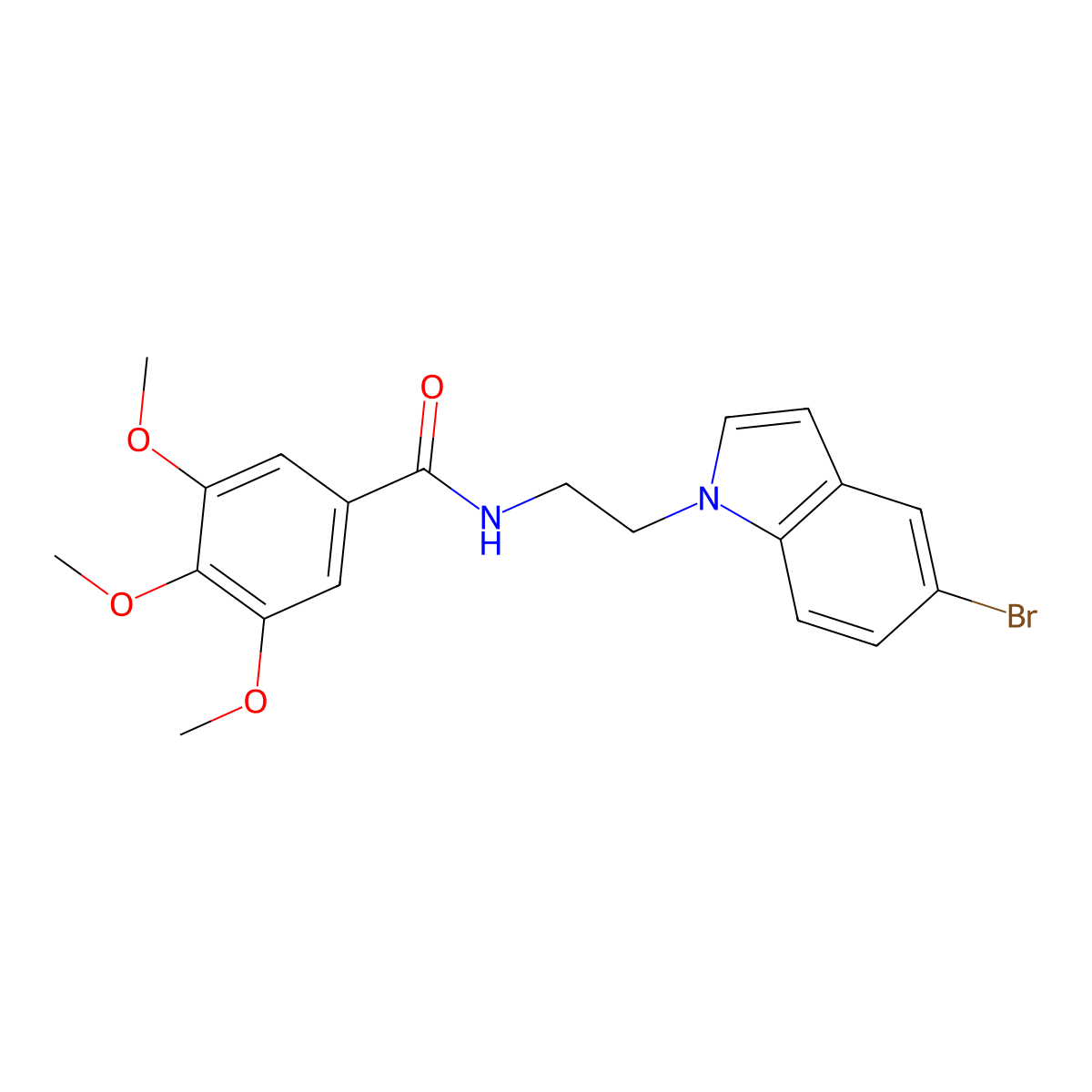 N-[2-(5-bromo-1H-indol-1-yl)ethyl]-3,4,5-trimethoxybenzamide molecular structure, CAS 1351687-33-6