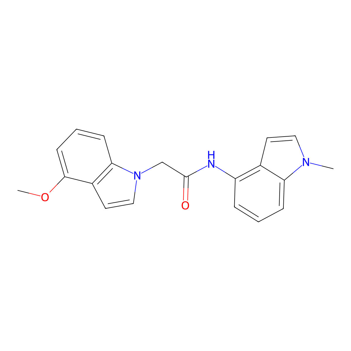 2-(4-methoxy-1H-indol-1-yl)-N-(1-methyl-1H-indol-4-yl)acetamide molecular structure, CAS 1351687-51-8