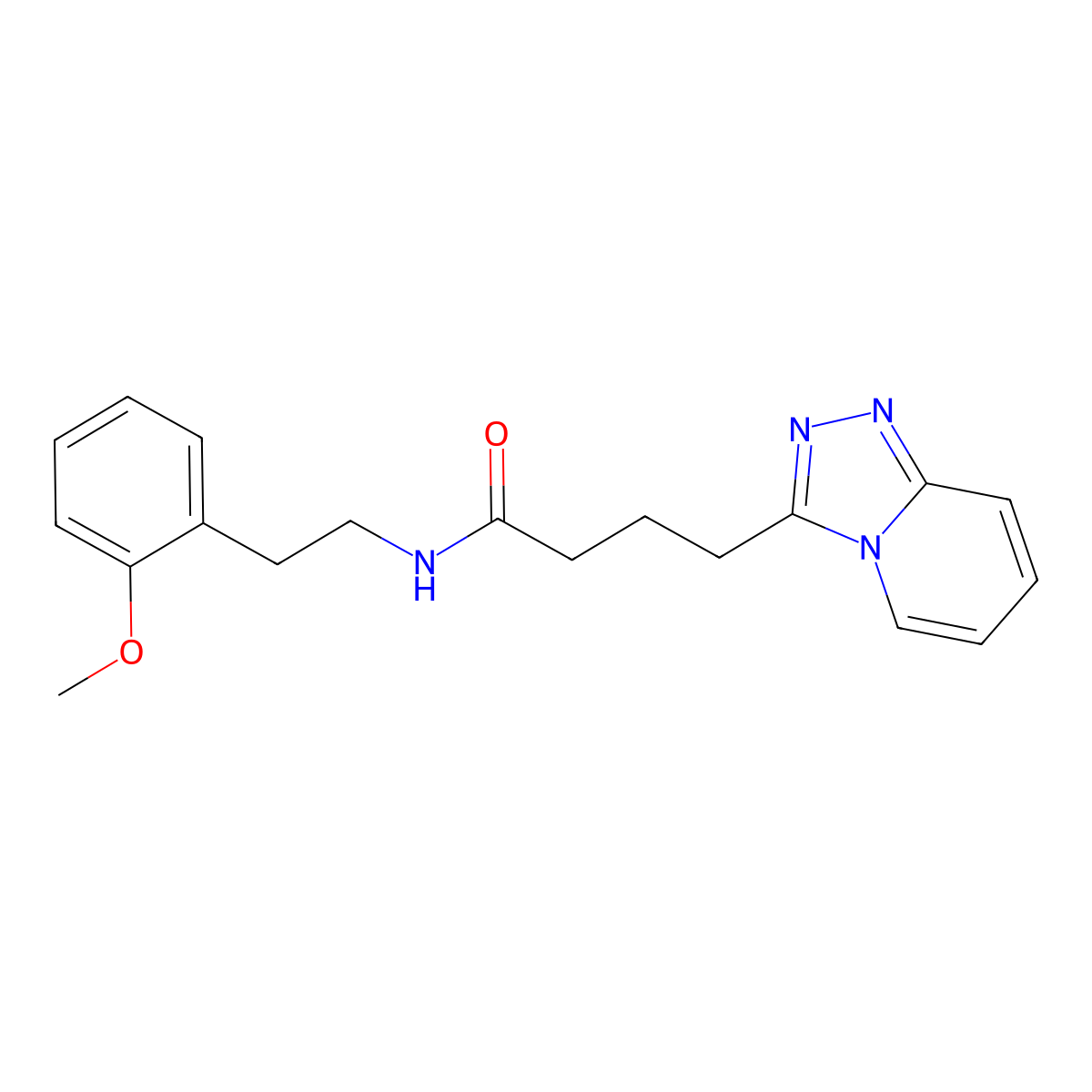 4-([1,2,4]triazolo[4,3-a]pyridin-3-yl)-N-(2-methoxyphenethyl)butanamide molecular structure, CAS 1351687-63-2