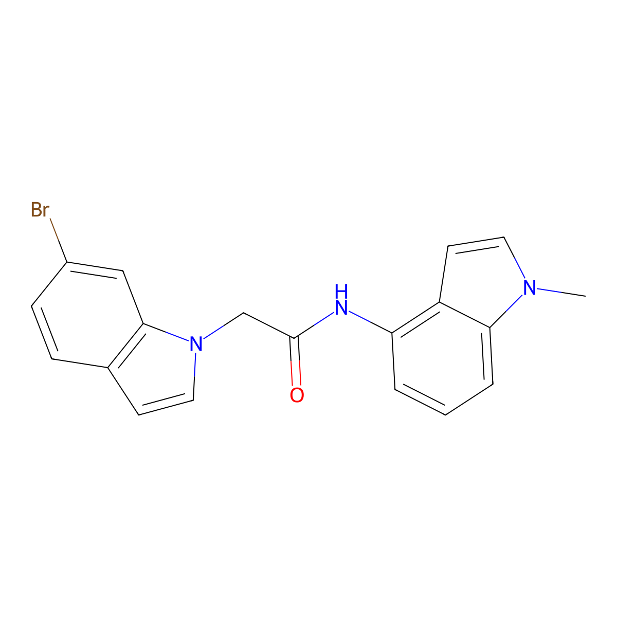 2-(6-bromo-1H-indol-1-yl)-N-(1-methyl-1H-indol-4-yl)acetamide molecular structure, CAS 1351687-76-7