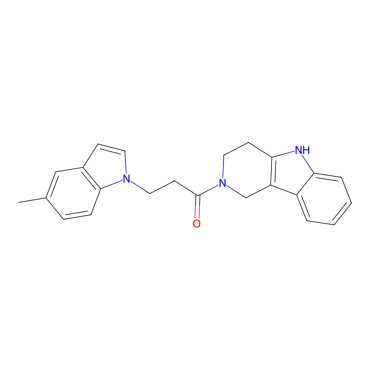 3-(5-methyl-1H-indol-1-yl)-1-(1,3,4,5-tetrahydro-2H-pyrido[4,3-b]indol-2-yl)-1-propanone molecular structure, CAS 1351688-24-8