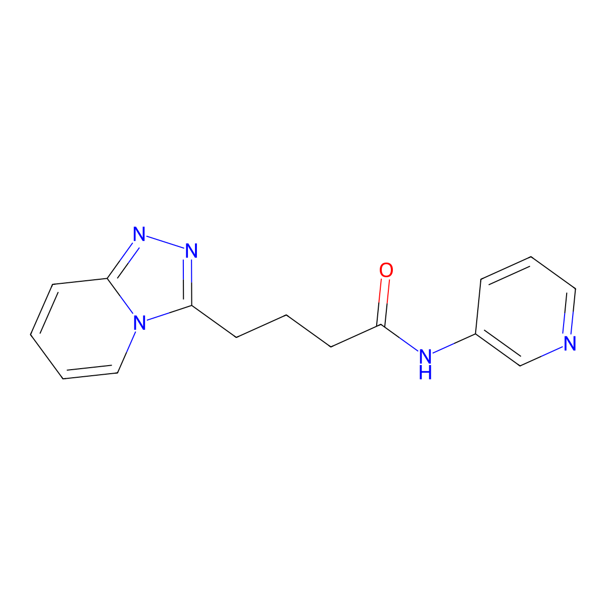 4-([1,2,4]triazolo[4,3-a]pyridin-3-yl)-N-(pyridin-3-yl)butanamide molecular structure, CAS 1351688-56-6