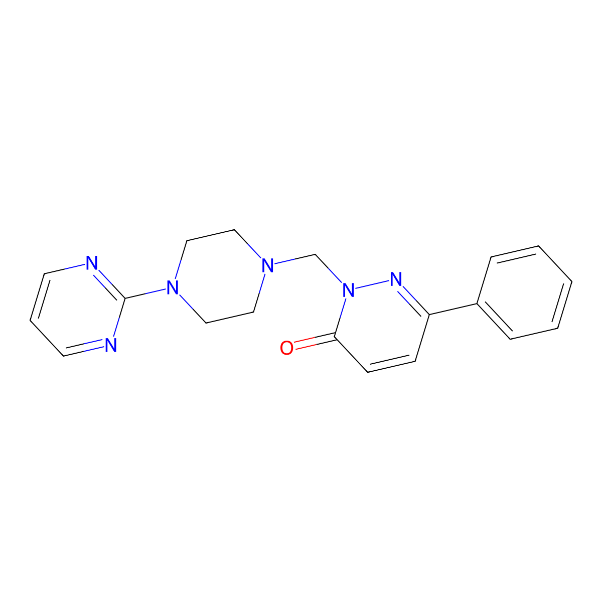 6-phenyl-2-{[4-(pyrimidin-2-yl)piperazin-1-yl]methyl}pyridazin-3(2H)-one molecular structure, CAS 1351688-79-3