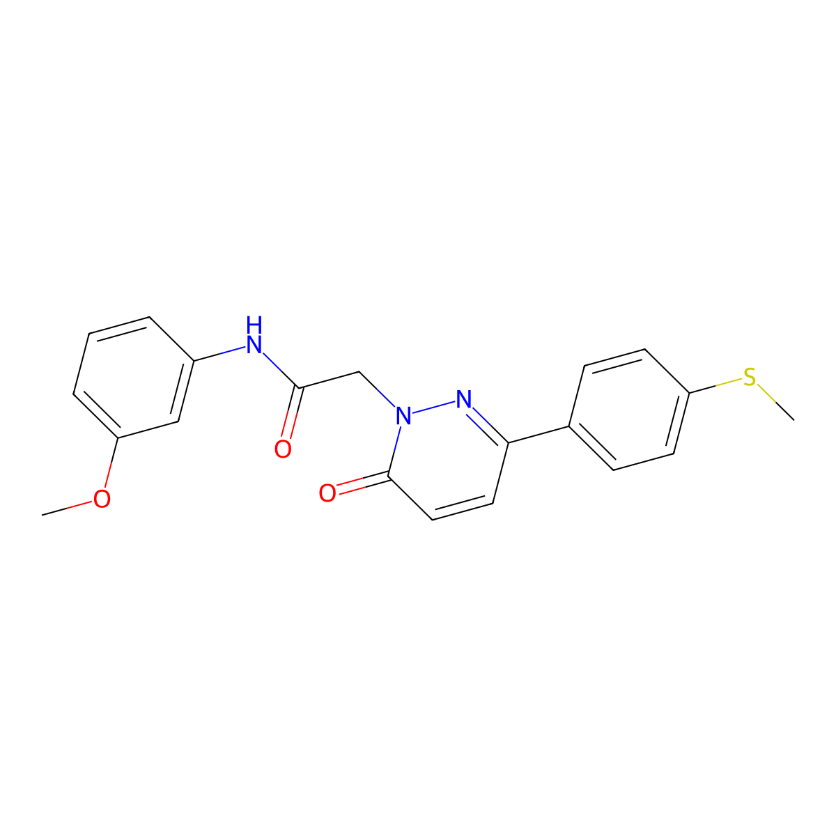 N-(3-methoxyphenyl)-2-{3-[4-(methylsulfanyl)phenyl]-6-oxopyridazin-1(6H)-yl}acetamide molecular structure, CAS 1351688-80-6