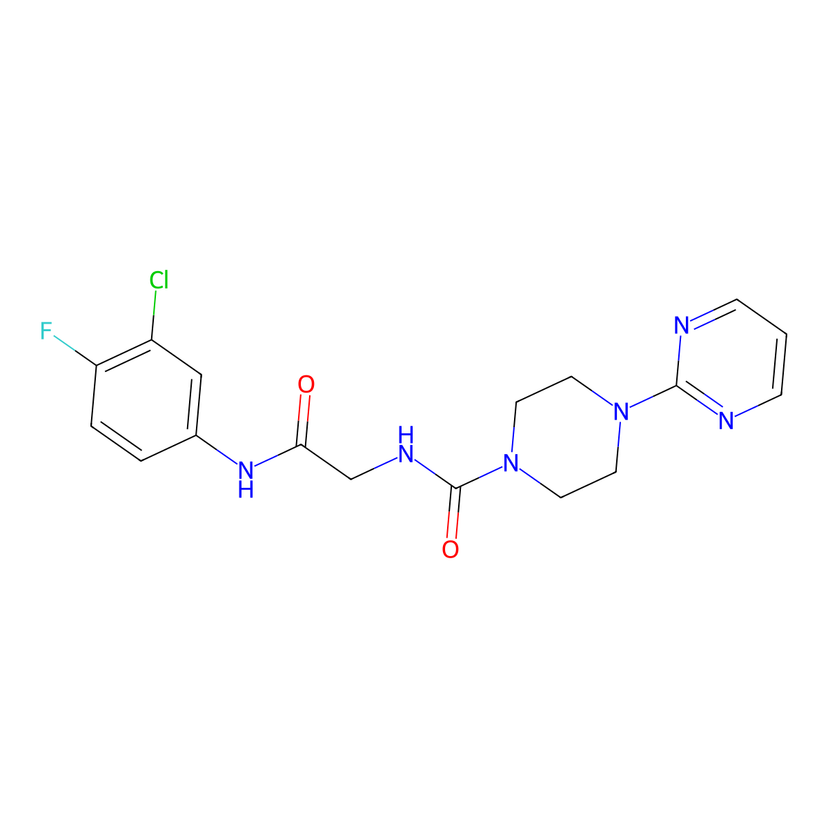 C17H18ClFN6O2 molecular structure, CAS 1351689-09-2
