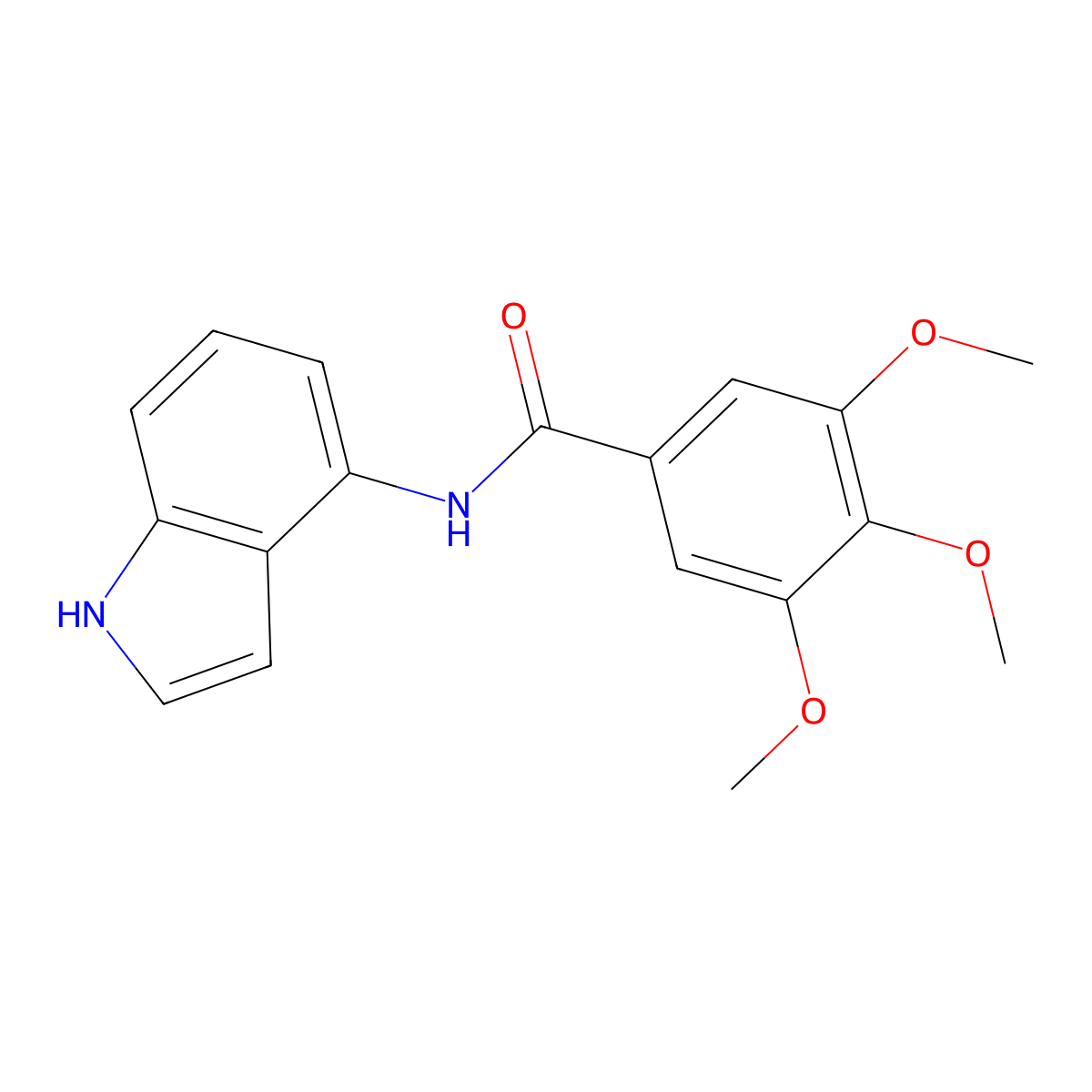 N-(1H-indol-4-yl)-3,4,5-trimethoxybenzamide molecular structure, CAS 1351689-12-7