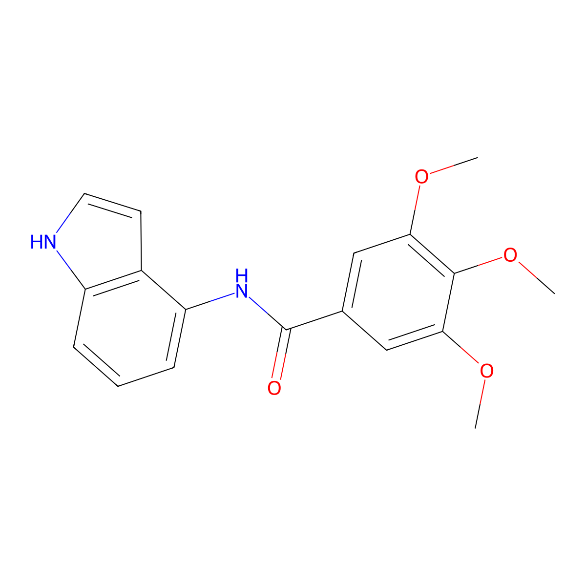 N-(1H-indol-4-yl)-3,4,5-trimethoxybenzamide molecular structure, CAS 1351689-12-7