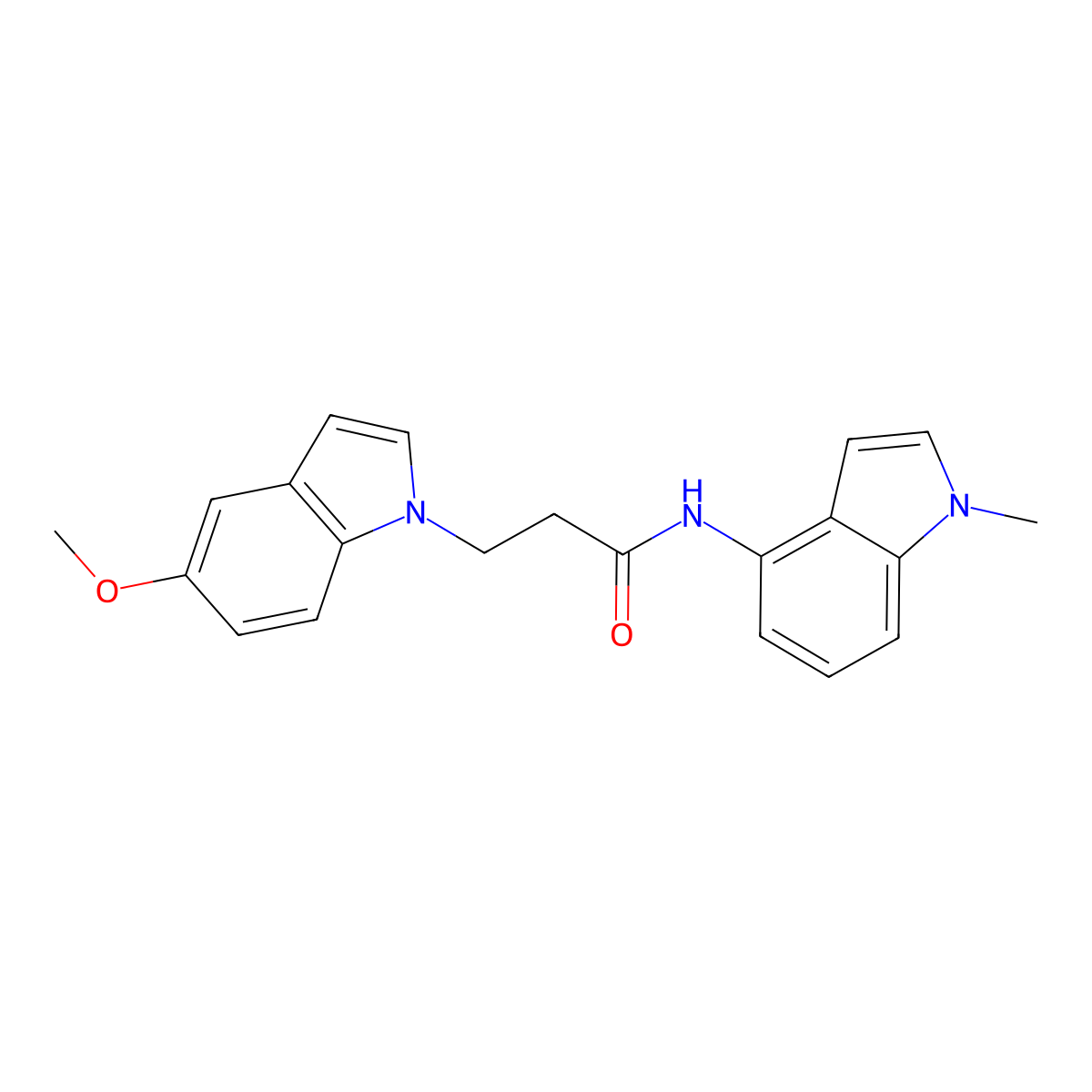 3-(5-methoxy-1H-indol-1-yl)-N-(1-methyl-1H-indol-4-yl)propanamide molecular structure, CAS 1351689-40-1