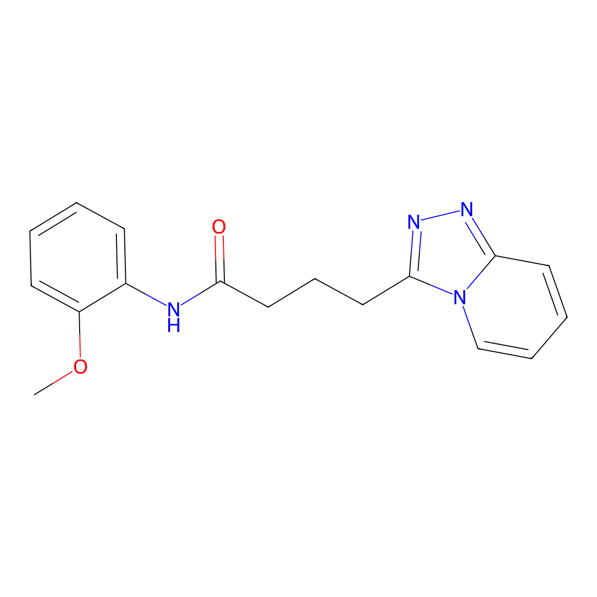 4-([1,2,4]triazolo[4,3-a]pyridin-3-yl)-N-(2-methoxyphenyl)butanamide molecular structure, CAS 1351689-45-6