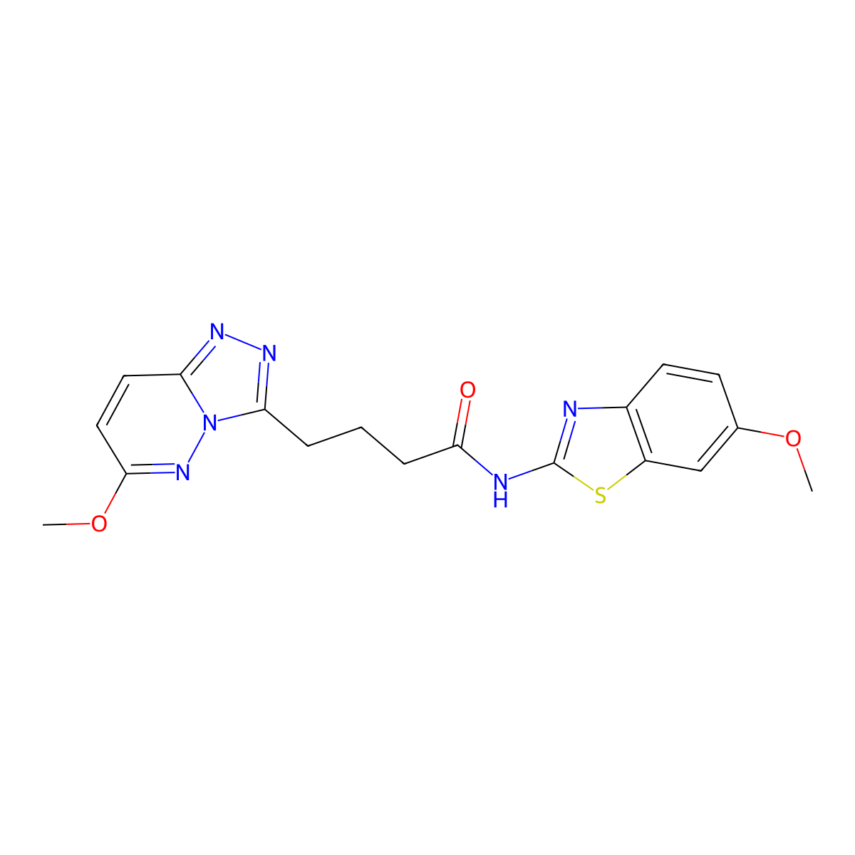 4-(6-methoxy-[1,2,4]triazolo[4,3-b]pyridazin-3-yl)-N-(6-methoxybenzo[d]thiazol-2-yl)butanamide molecular structure, CAS 1351689-69-4