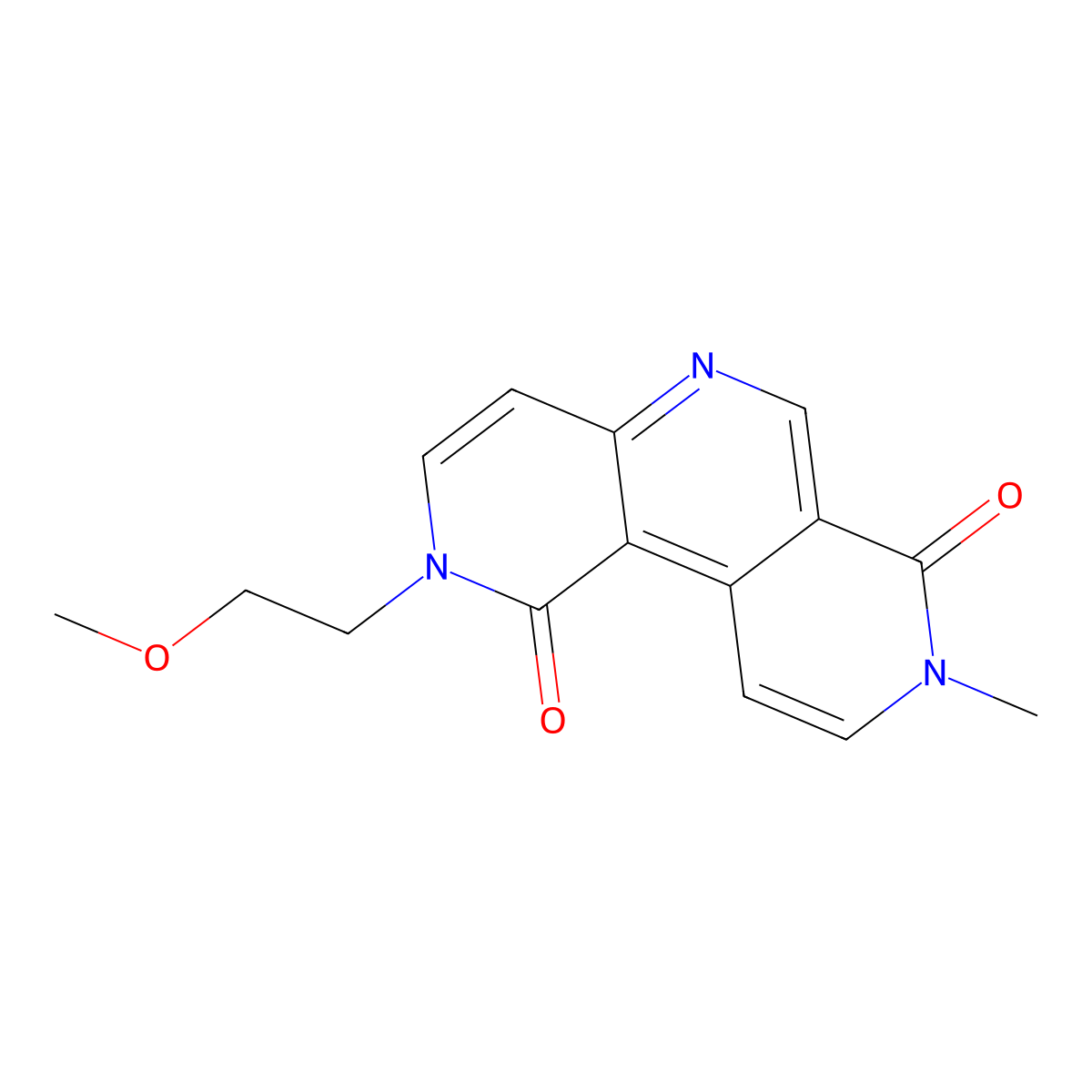 2-(2-methoxyethyl)-8-methylpyrido[3,4-c][1,6]naphthyridine-1,7(2H,8H)-dione molecular structure, CAS 1351689-94-5