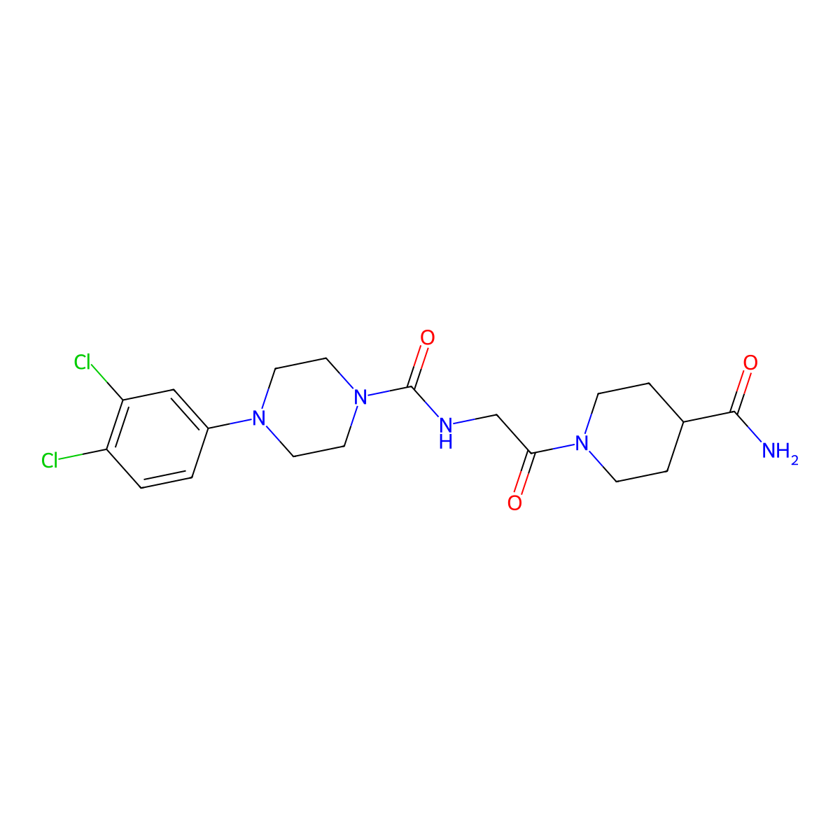 C19H25Cl2N5O3 molecular structure, CAS 1351691-02-5