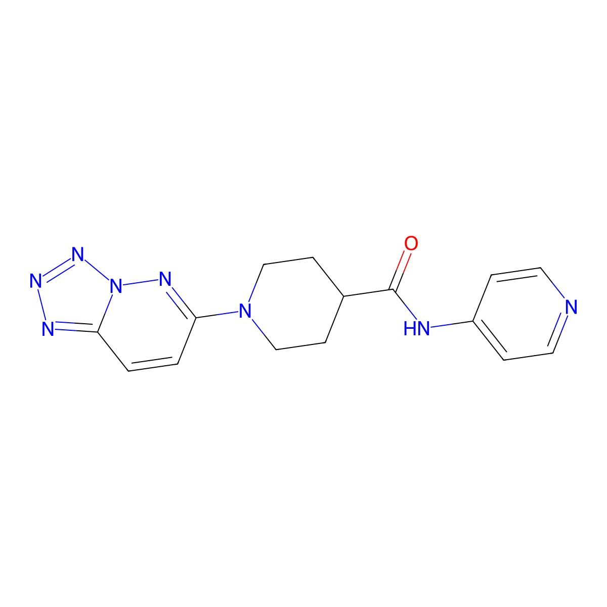 N-(pyridin-4-yl)-1-(tetrazolo[1,5-b]pyridazin-6-yl)piperidine-4-carboxamide molecular structure, CAS 1351691-24-1