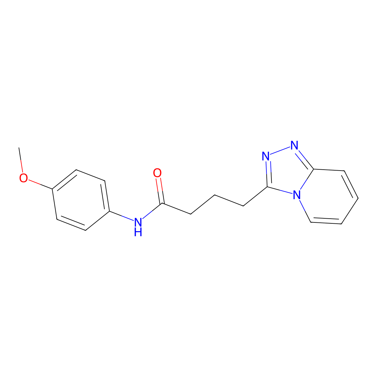 4-([1,2,4]triazolo[4,3-a]pyridin-3-yl)-N-(4-methoxyphenyl)butanamide molecular structure, CAS 1351691-31-0
