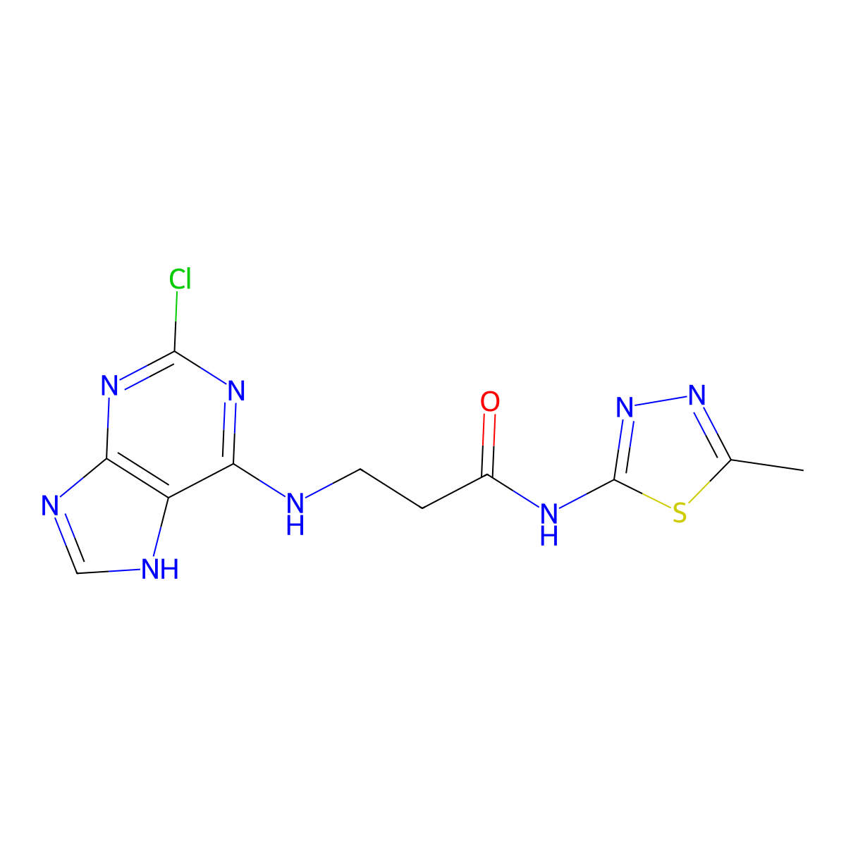 C11H11ClN8OS molecular structure, CAS 1351693-15-6