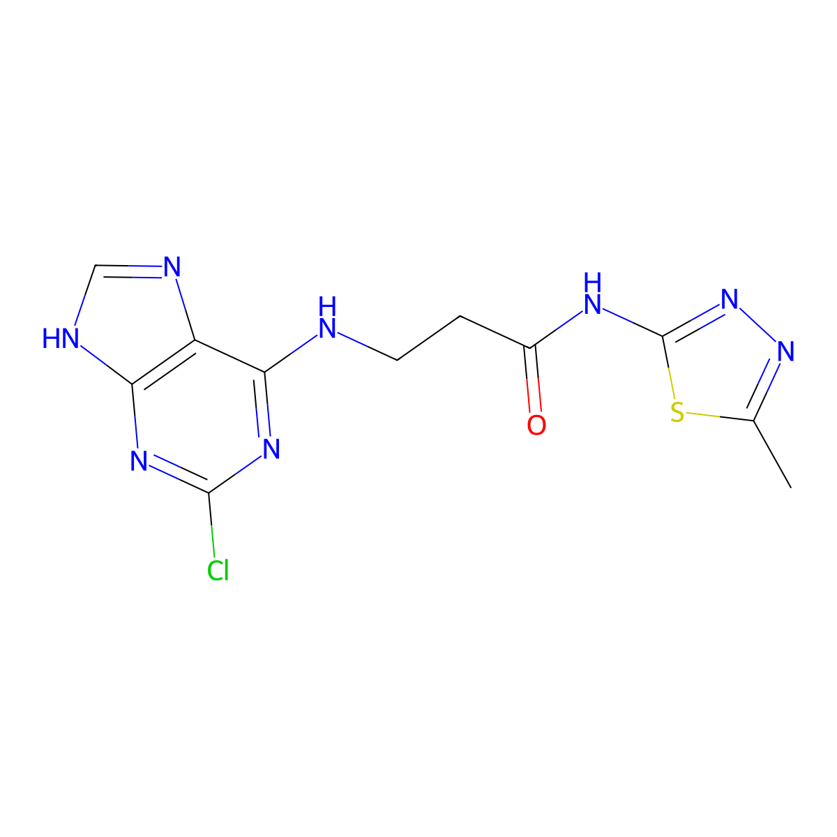 C11H11ClN8OS molecular structure, CAS 1351693-15-6