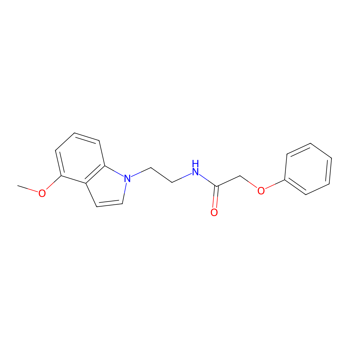 N-[2-(4-methoxy-1H-indol-1-yl)ethyl]-2-phenoxyacetamide molecular structure, CAS 1351694-34-2