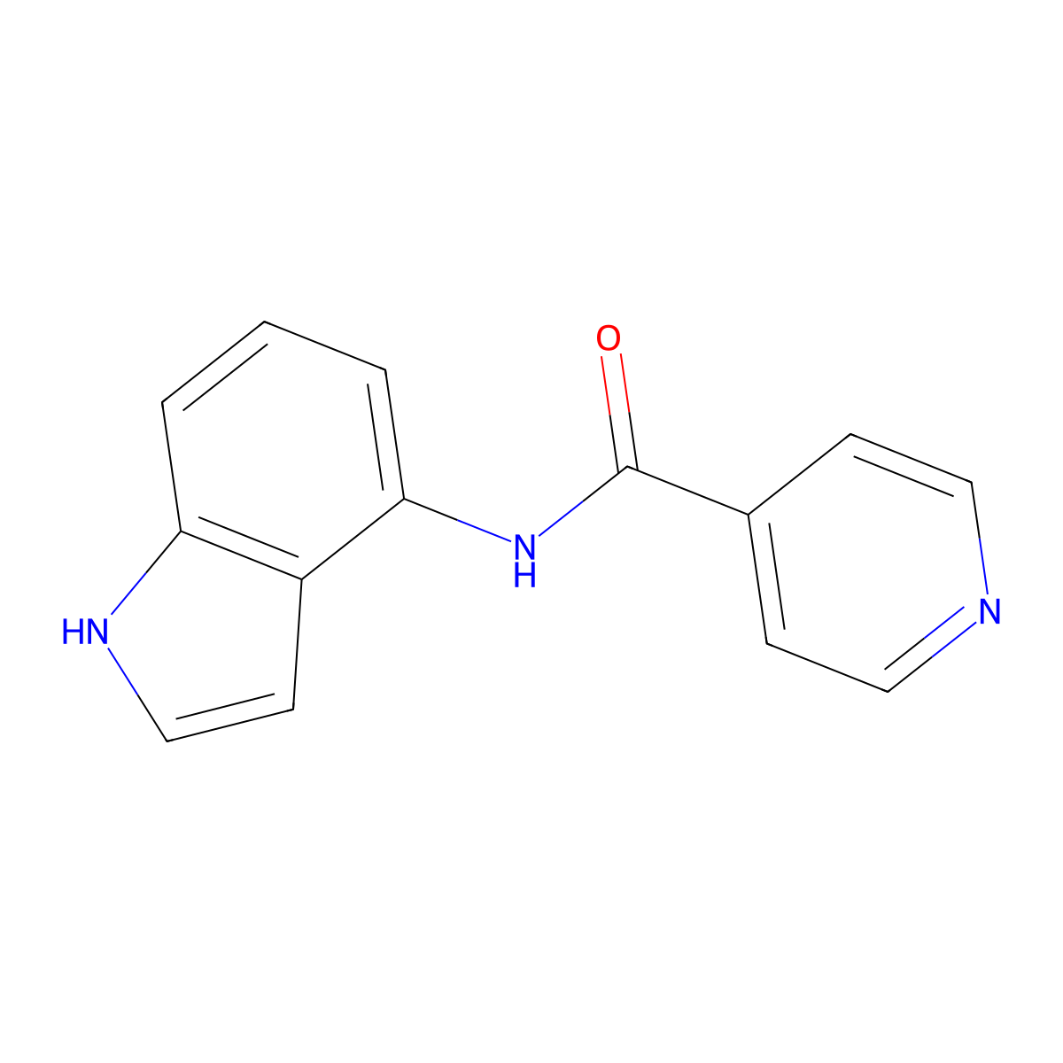 N-(1H-indol-4-yl)isonicotinamide molecular structure, CAS 1351694-37-5