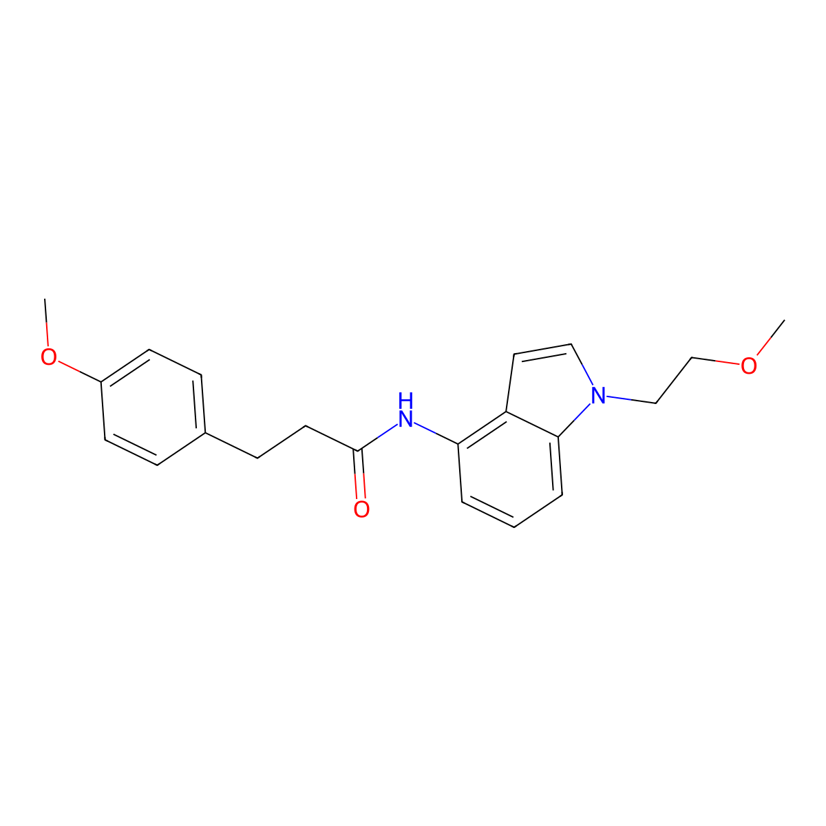 N-[1-(2-methoxyethyl)-1H-indol-4-yl]-3-(4-methoxyphenyl)propanamide molecular structure, CAS 1351694-45-5