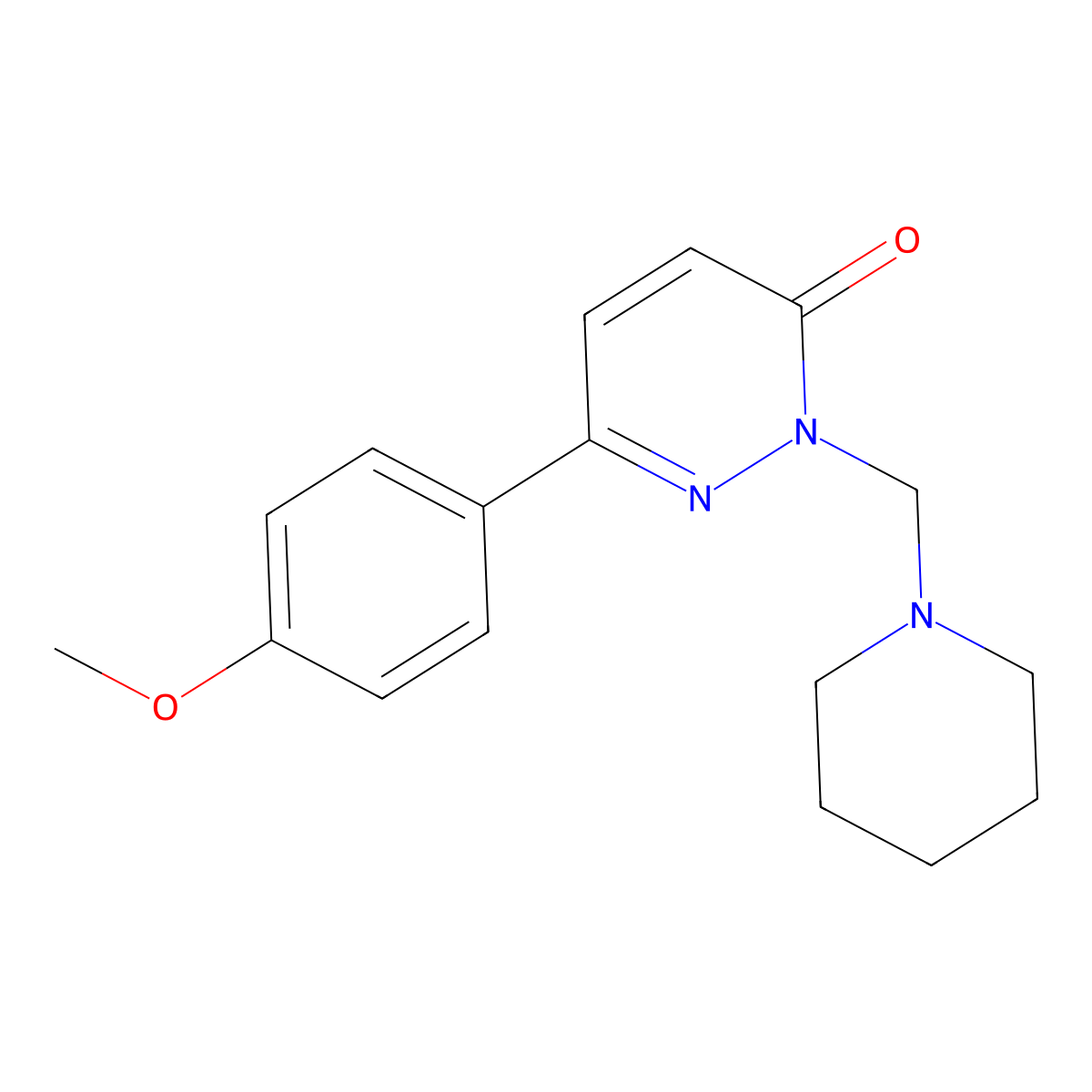 6-(4-methoxyphenyl)-2-(piperidin-1-ylmethyl)pyridazin-3(2H)-one molecular structure, CAS 1351694-73-9