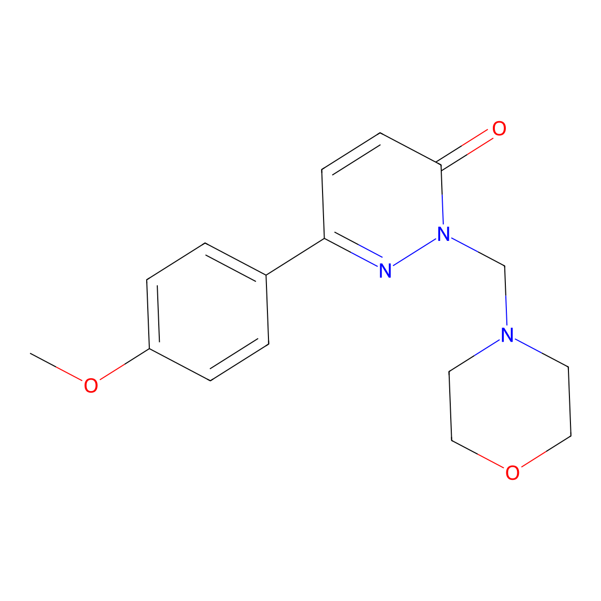 6-(4-methoxyphenyl)-2-(morpholin-4-ylmethyl)pyridazin-3(2H)-one molecular structure, CAS 1351694-76-2