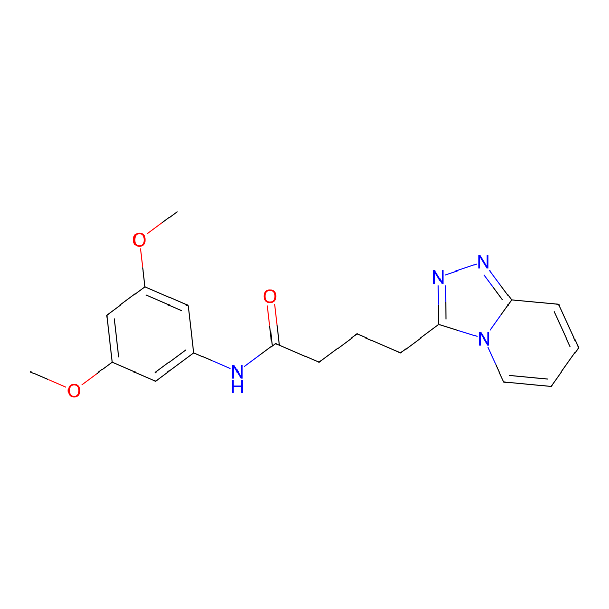 4-([1,2,4]triazolo[4,3-a]pyridin-3-yl)-N-(3,5-dimethoxyphenyl)butanamide molecular structure, CAS 1351694-81-9