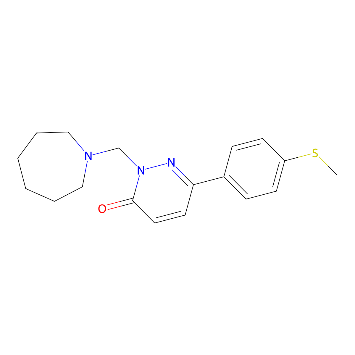 2-(azepan-1-ylmethyl)-6-[4-(methylsulfanyl)phenyl]pyridazin-3(2H)-one molecular structure, CAS 1351694-85-3