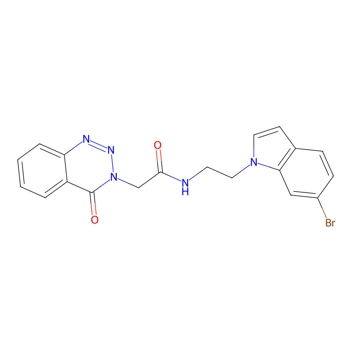 N-[2-(6-bromo-1H-indol-1-yl)ethyl]-2-(4-oxo-1,2,3-benzotriazin-3(4H)-yl)acetamide molecular structure, CAS 1351694-88-6