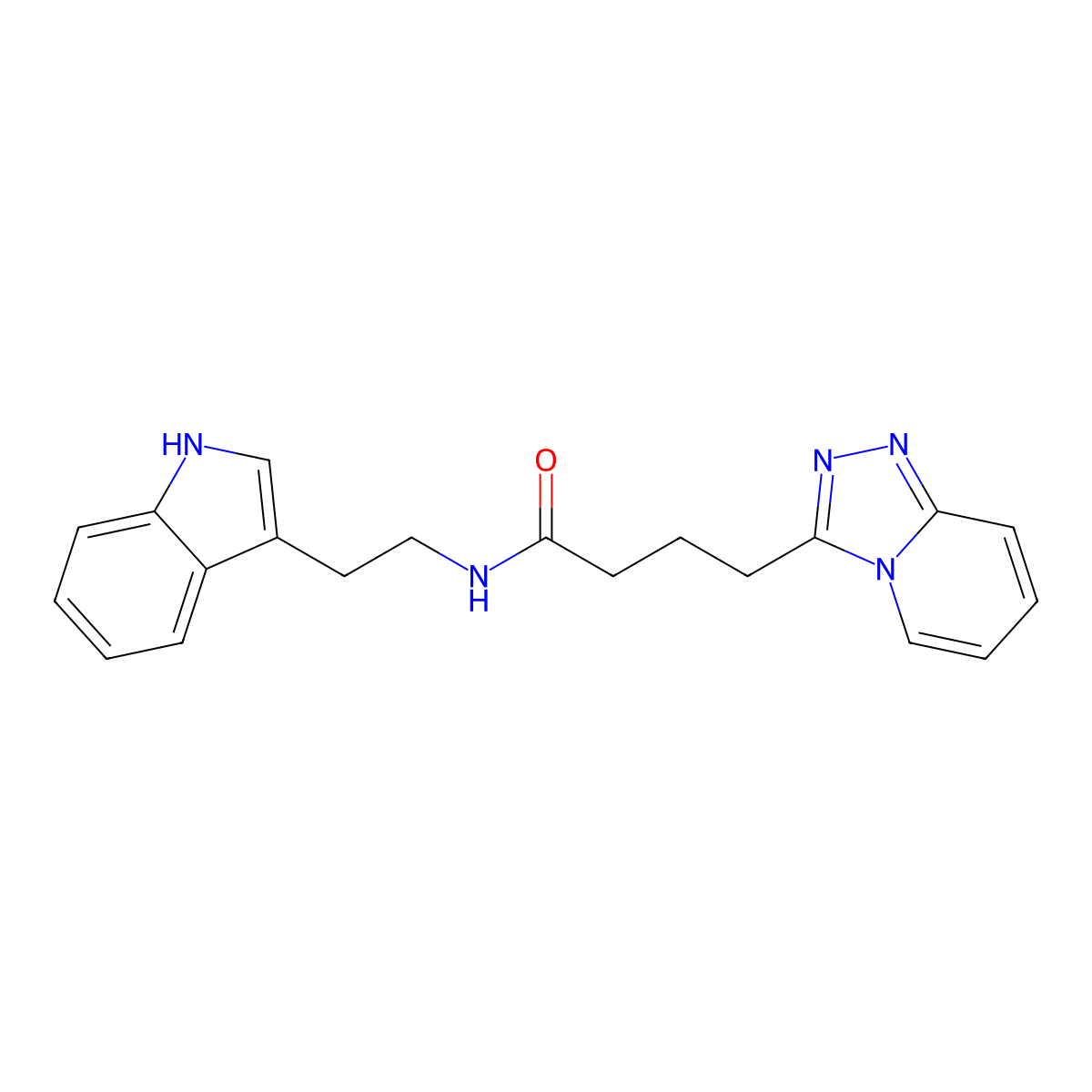 N-(2-(1H-indol-3-yl)ethyl)-4-([1,2,4]triazolo[4,3-a]pyridin-3-yl)butanamide molecular structure, CAS 1351695-77-6