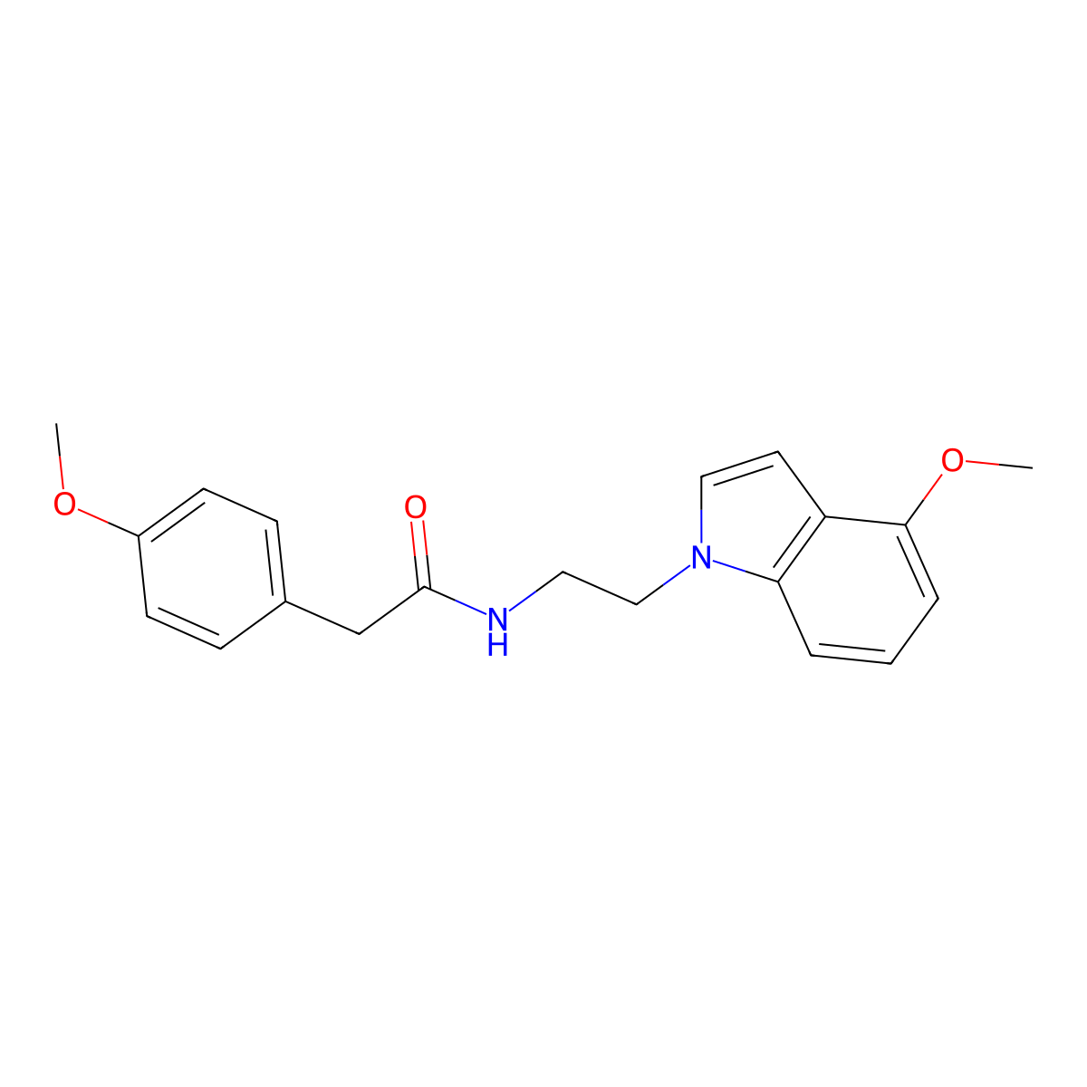 N-[2-(4-methoxy-1H-indol-1-yl)ethyl]-2-(4-methoxyphenyl)acetamide molecular structure, CAS 1351695-99-2