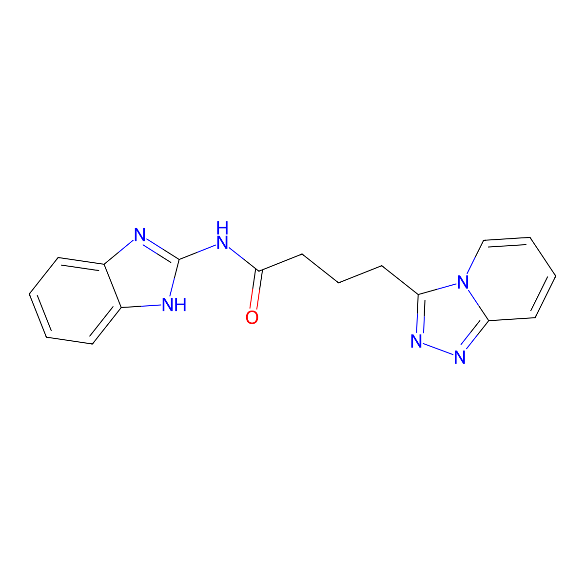N-(1H-benzimidazol-2-yl)-4-([1,2,4]triazolo[4,3-a]pyridin-3-yl)butanamide molecular structure, CAS 1351696-20-2