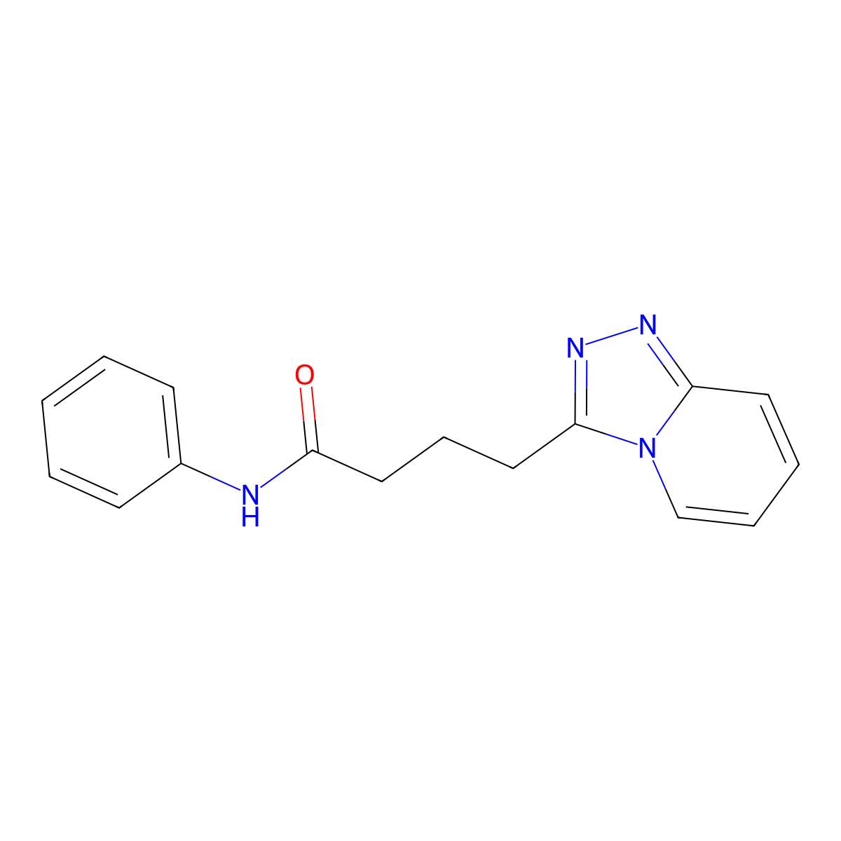 N-phenyl-4-([1,2,4]triazolo[4,3-a]pyridin-3-yl)butanamide molecular structure, CAS 1351696-30-4