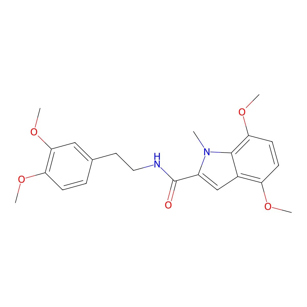 N-[2-(3,4-dimethoxyphenyl)ethyl]-4,7-dimethoxy-1-methyl-1H-indole-2-carboxamide molecular structure, CAS 1351696-45-1