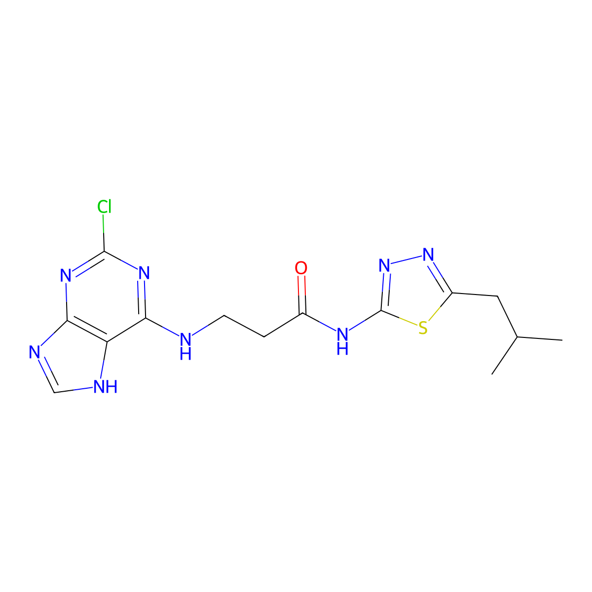 C14H17ClN8OS molecular structure, CAS 1351697-43-2
