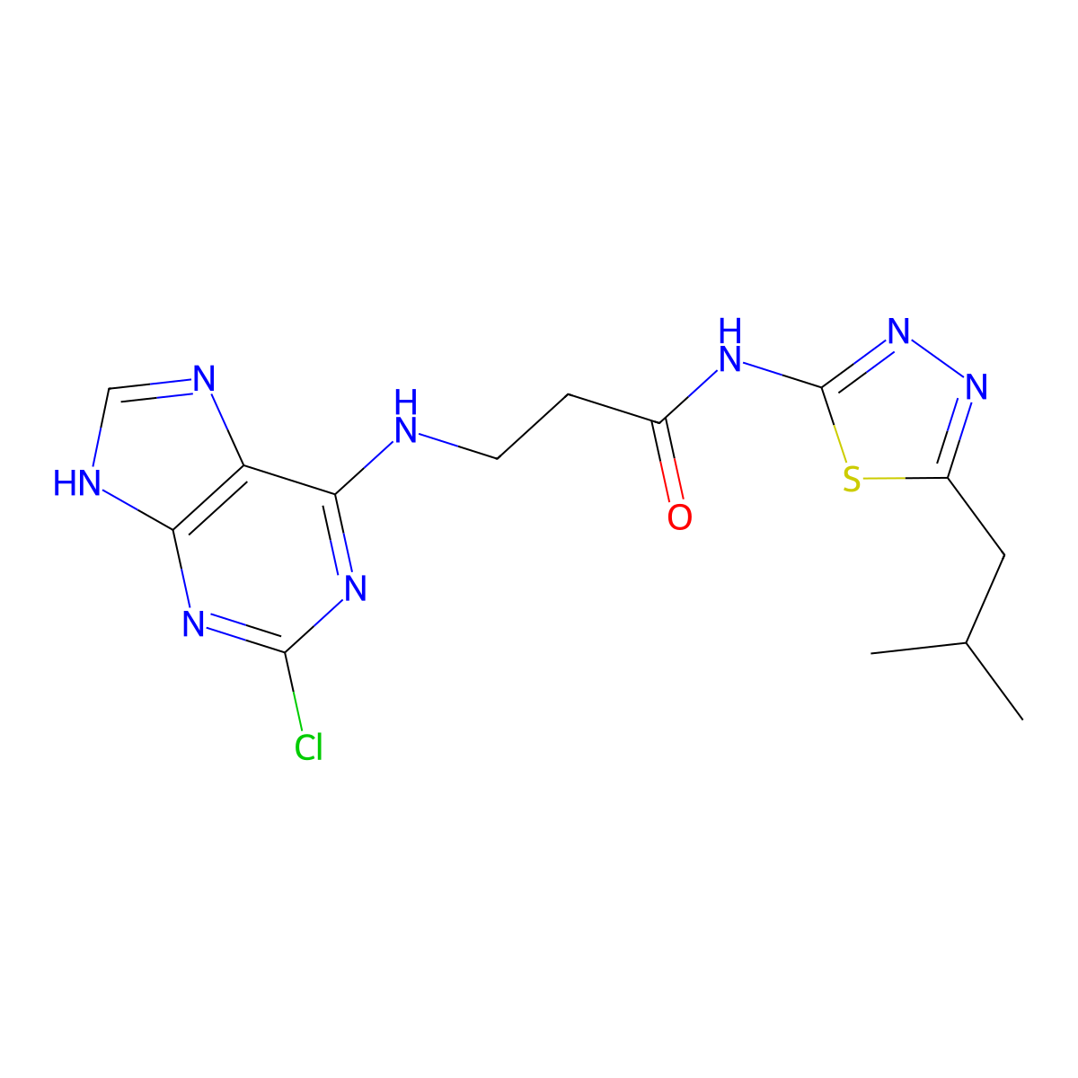 C14H17ClN8OS molecular structure, CAS 1351697-43-2