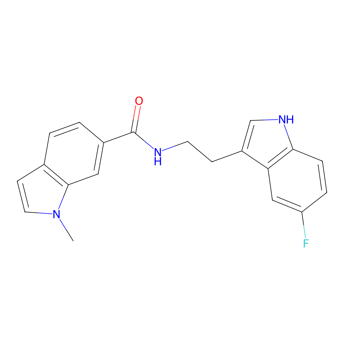 N-[2-(5-fluoro-1H-indol-3-yl)ethyl]-1-methyl-1H-indole-6-carboxamide molecular structure, CAS 1351698-01-5