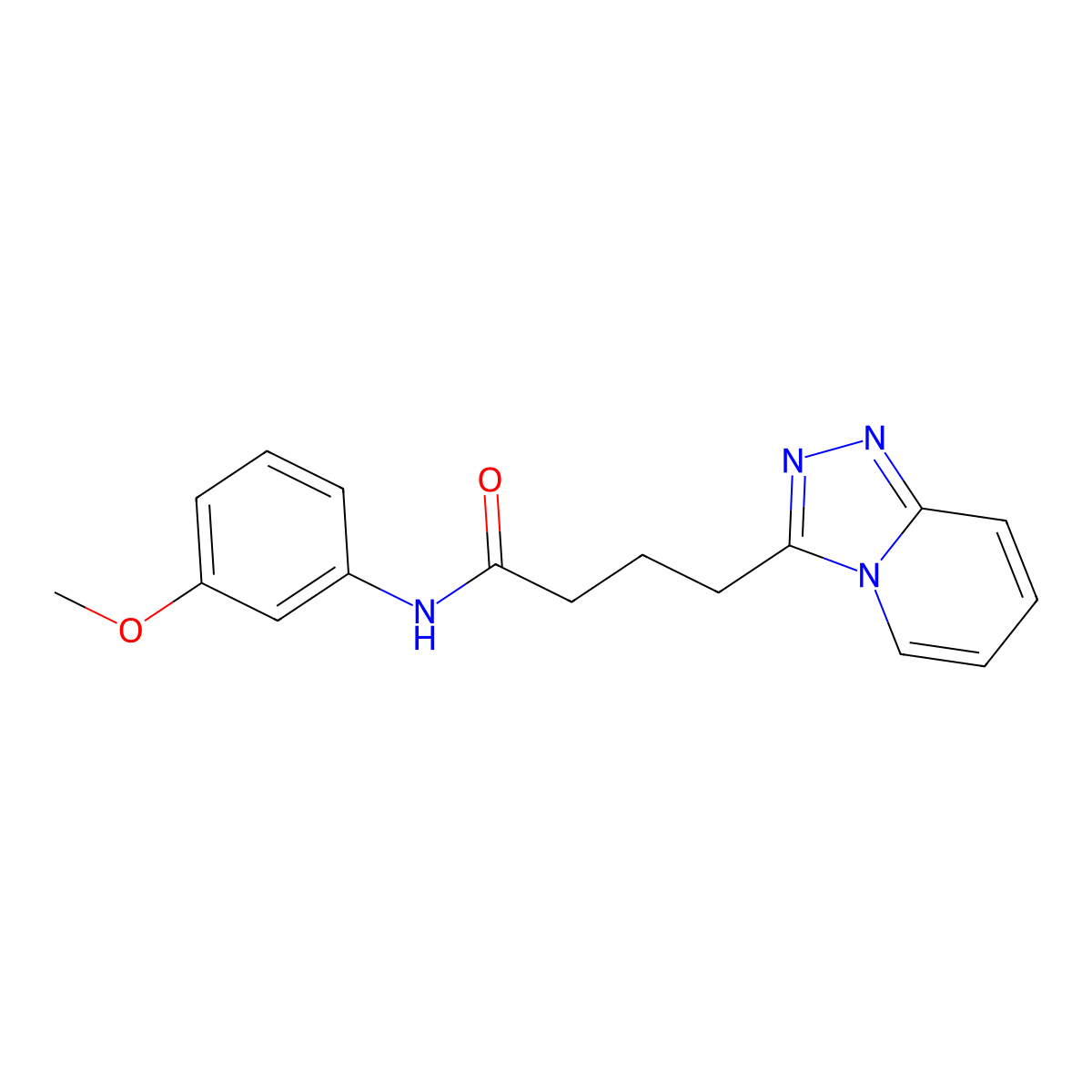 4-([1,2,4]triazolo[4,3-a]pyridin-3-yl)-N-(3-methoxyphenyl)butanamide molecular structure, CAS 1351698-51-5