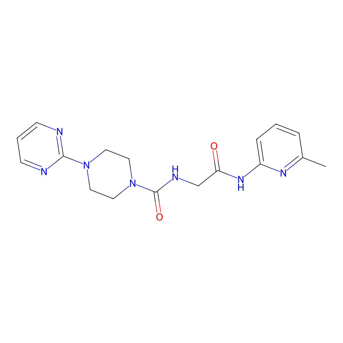 N-{2-[(6-methylpyridin-2-yl)amino]-2-oxoethyl}-4-(pyrimidin-2-yl)piperazine-1-carboxamide molecular structure, CAS 1351698-52-6