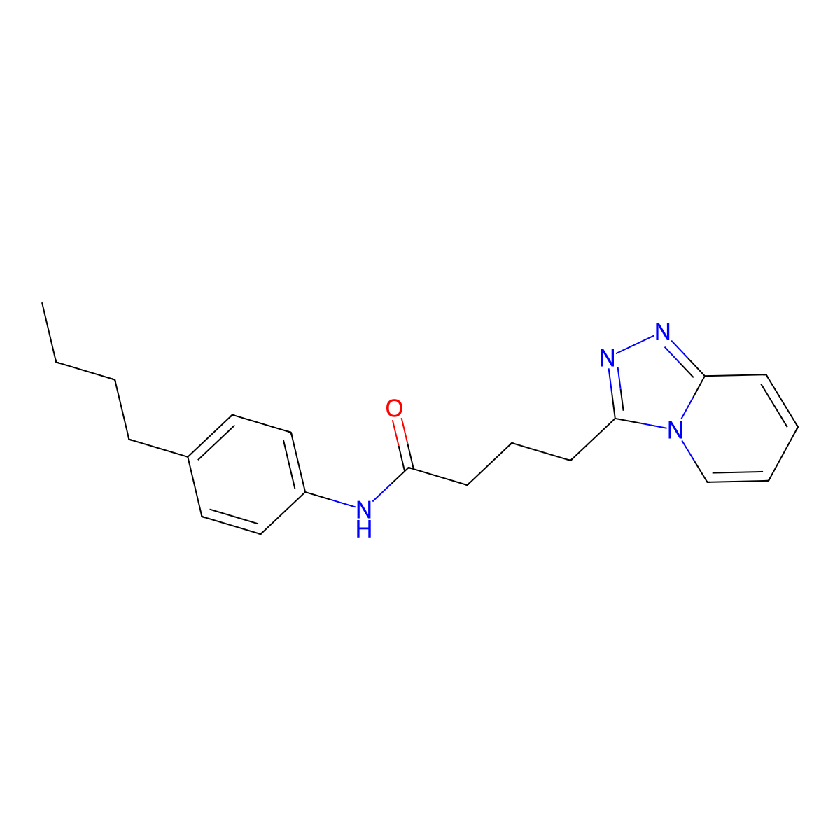 4-([1,2,4]triazolo[4,3-a]pyridin-3-yl)-N-(4-butylphenyl)butanamide molecular structure, CAS 1351698-61-7