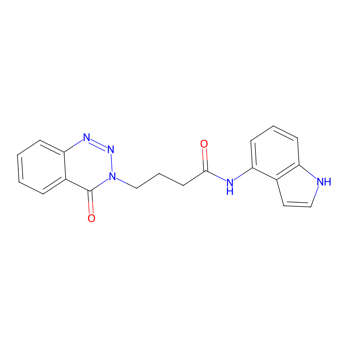 N-(1H-indol-4-yl)-4-(4-oxo-1,2,3-benzotriazin-3(4H)-yl)butanamide molecular structure, CAS 1351698-70-8