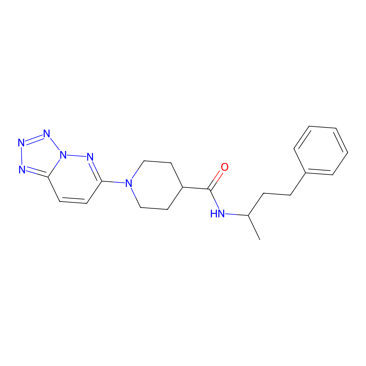 N-(4-phenylbutan-2-yl)-1-(tetrazolo[1,5-b]pyridazin-6-yl)piperidine-4-carboxamide molecular structure, CAS 1351698-79-7