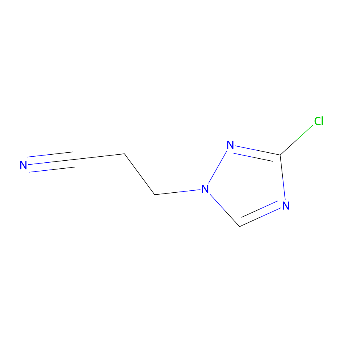 3-(3-chloro-1H-1,2,4-triazol-1-yl)propanenitrile molecular structure, CAS 1351698-84-4